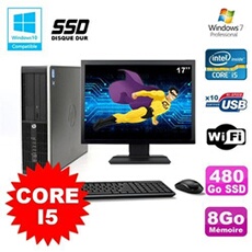 Pc elite 8100 sff intel core i5 3.2ghz 8go 480go ssd graveur wifi w717