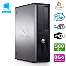 Pc optiplex 780 dt intel e8400 3ghz 8go disque 500go wifi win 7 pro