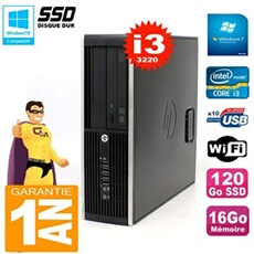 Pc compaq 8300 sff core i3-3220 ram 16go disque 120go ssd graveur dvd wifi w7