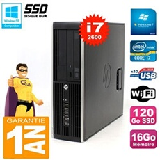 Pc compaq 8300 sff core i7-2600 ram 16go disque 120go ssd graveur dvd wifi w7