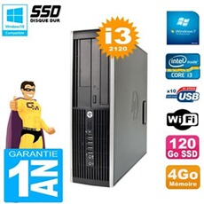 Pc compaq 8200 sff core i3-2120 ram 4go disque 120 go ssd graveur dvd wifi w7