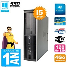 Pc compaq 8200 sff core i5-2400 ram 4go disque 120 go ssd graveur dvd wifi w7