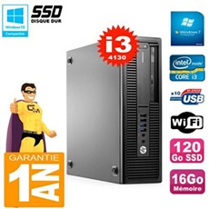 Pc elitedesk 800 g1 sff core i3-4130 ram 16go 120 go ssd graveur dvd wifi w7