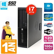 Pc compaq 8300 sff core i7-3770 ram 16go disque 120go ssd graveur dvd wifi w7