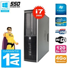 Pc compaq 8200 sff core i7-2600 ram 4go disque 120 go ssd graveur dvd wifi w7