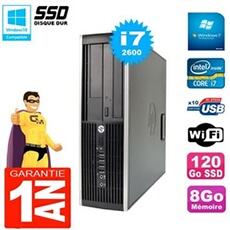 Pc compaq 8200 sff core i7-2600 ram 8go disque 120 go ssd graveur dvd wifi w7