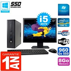 Pc elitedesk 800 g1 sff ecran 19' core i5-4570 8go disque 960 go ssd wifi w7