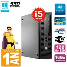 Pc elitedesk 800 g1 sff core i5-4570 ram 16go 120 go ssd graveur dvd wifi w7