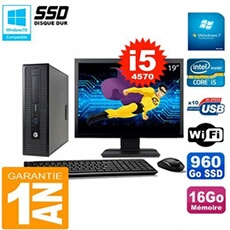 Pc elitedesk 800 g1 sff ecran 19' core i5-4570 16go disque 960 go ssd wifi w7