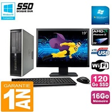 Pc compaq 6005 pro sff ecran 19' amd phenom ii ram 16go 120 go ssd wifi w7
