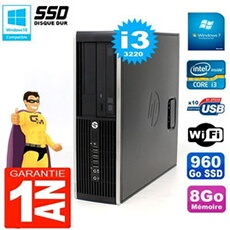 Pc compaq 8300 sff core i3-3220 ram 8go disque 960 go ssd graveur dvd wifi w7