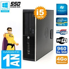 Pc compaq 8300 sff core i5-3470 ram 4go disque 960 go ssd graveur dvd wifi w7