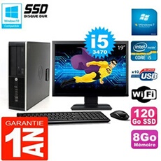 Pc compaq 8300 sff ecran 19' core i5-3470 ram 8go disque 120 go ssd wifi w7