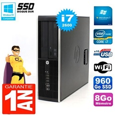 Pc compaq 8300 sff core i7-2600 ram 8go disque 960 go ssd graveur dvd wifi w7