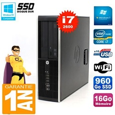Pc compaq 8300 sff core i7-2600 ram 16go disque 960go ssd graveur dvd wifi w7