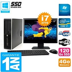Pc compaq 8300 sff ecran 19' core i7-3770 ram 4go disque 120 go ssd wifi w7