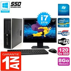 Pc compaq 8300 sff ecran 19' core i7-3770 ram 8go disque 120 go ssd wifi w7