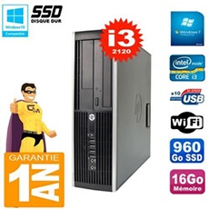 Pc compaq 8200 sff core i3-2120 ram 16go disque 960go ssd graveur dvd wifi w7