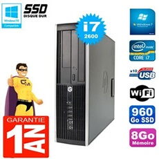 Pc compaq 8200 sff core i7-2600 ram 8go disque 960 go ssd graveur dvd wifi w7
