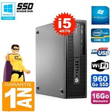 Pc elitedesk 800 g1 sff core i5-4570 ram 16go 960 go ssd graveur dvd wifi w7