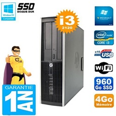 Pc compaq 8200 sff core i3-2120 ram 4go disque 960 go ssd graveur dvd wifi w7