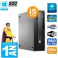 Pc elitedesk 800 g1 sff core i5-4570 ram 4go 960 go ssd graveur dvd wifi w7