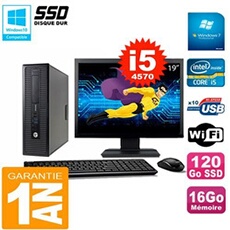 Pc elitedesk 800 g1 sff ecran 19' core i5-4570 16go disque 120 go ssd wifi w7