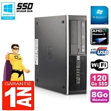Pc compaq 6005 pro sff amd phenom ii ram 8go 120 go ssd graveur dvd wifi w7