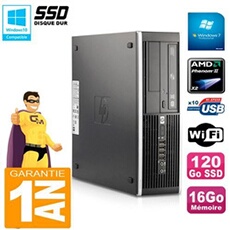 Pc compaq 6005 pro sff amd phenom ii ram 16go 120 go ssd graveur dvd wifi w7