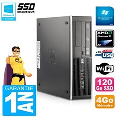 Pc compaq 6005 pro sff amd phenom ii ram 4go 120 go ssd graveur dvd wifi w7