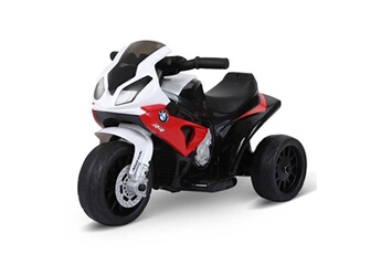 véhicule électrique pour enfant bmw moto électrique pour enfants 3 roues 6 v 2,5 km/h effets lumineux et sonores rouge s1000 rr