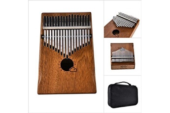 muslady 17 clés kalimba mbira acajou africain thumb piano instrument de musique à doigts avec sac