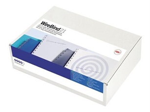 MultiBind - 8 mm - 21 anneaux - A4 (210 x 297 mm) - 70 feuilles - argent - 100 unités fil de ligature - pour P/N: IB271212, IB271250