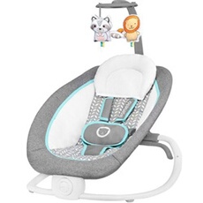 PASCAL Transat bébé pliable avec musiques et vibrations Bleu