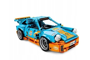 Puzzle HSLA Blocs assemblés de modèle de voiture Porsche Lego Jaune