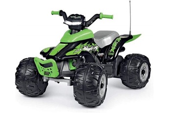 véhicule électrique pour enfant peg perego quad electrique corral t-rex 330 w 12 volts vert