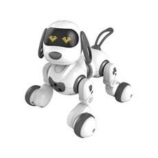 Jouet de robot télécommandé Chien pour les animaux électroniques 22cm - Blanc