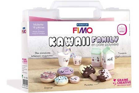 Pâte à modeler Fimo Mallette de modelage Kawaï - pâte polymère - Graine Créative