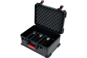 valises, rangements et supports dj gator cases gtsa-micw7 étui en polyéthylène pour 7 micros sans fil