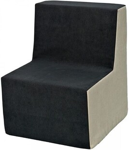 Velinda Fauteuil Piqué Pour Enfant Gris - Confortable Et Léger Pour Chambres Et Salles De Jeux