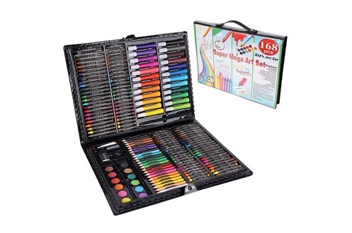 Dessin et coloriage enfant GENERIQUE Kit de peinture pour enfants - 168  pièces