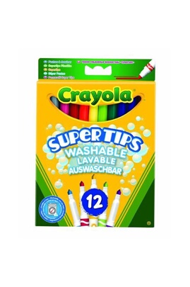 Dessin et coloriage enfant Crayola Supertips 12 Feutres à dessiner lavables