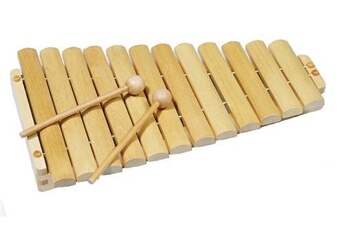 jeu éducatif musical goki xylophone en bois: blank 34,5 cm