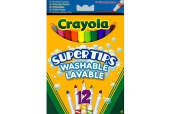 dessin et coloriage enfant crayola - loisir créatif - 12 feutres à dessiner lavables couleurs vives