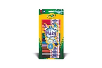 dessin et coloriage enfant crayola - loisir créatif - 14 mini feutres à colorier