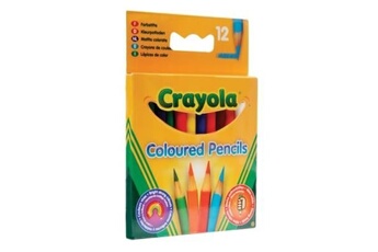 dessin et coloriage enfant crayola - 4112 - loisir créatif - 12 demi crayons de couleur