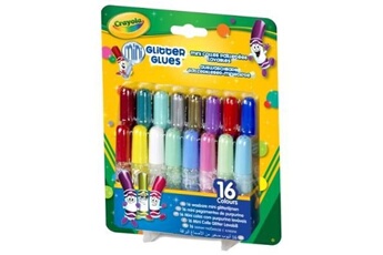 dessin et coloriage enfant crayola - 69-4200-e-000 - loisir créatif - 16 mini colles pailletées lavables