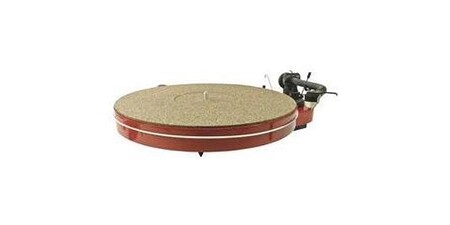 Analogis Mate Six Rot Couvre-Plateau - Tapis Daim Rouge Pour Platine Vinyle - Amélioration Son & Esthétique