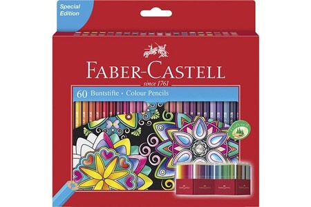 Dessin et coloriage enfant Faber Castell crayons de couleur (lot de 60)