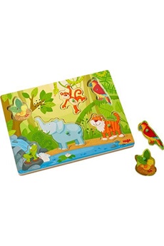 jouets à tirer ou à pousser haba puzzle musical in the jungle